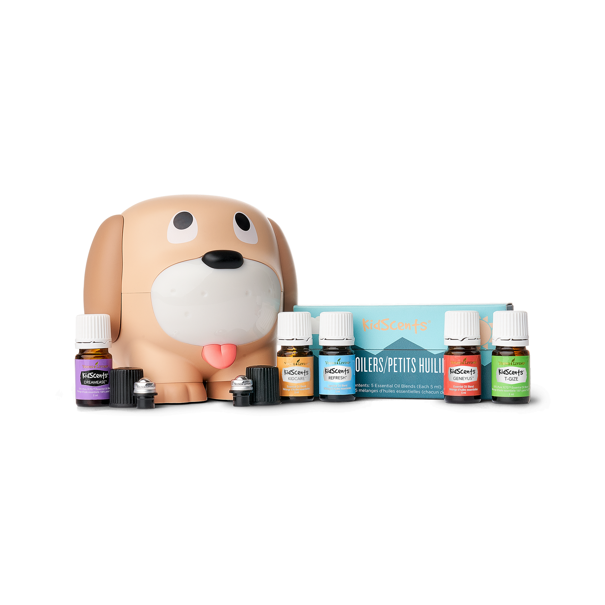 Ensemble de départ pour petits avec le diffuseur Chou le petit chiot