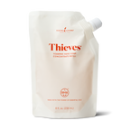 White pouch of Young Living Thieves Foaming Hand Soap Concentrate Refill on a white background