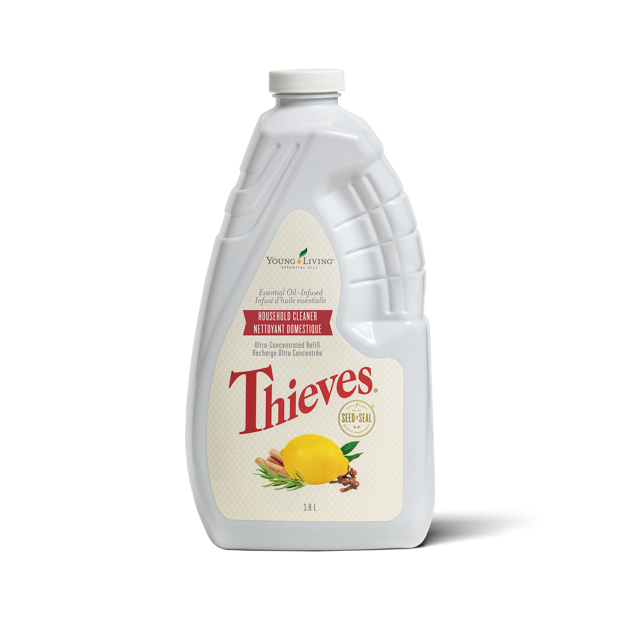 Bottle of Thieves household cleaner on a white background